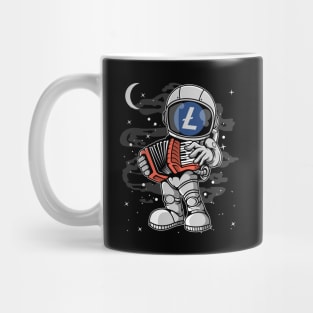 Astronaut Accordion Litecoin LTC Coin To The Moon Crypto Token Cryptocurrency Blockchain Wallet Birthday Gift For Men Women Kids Mug